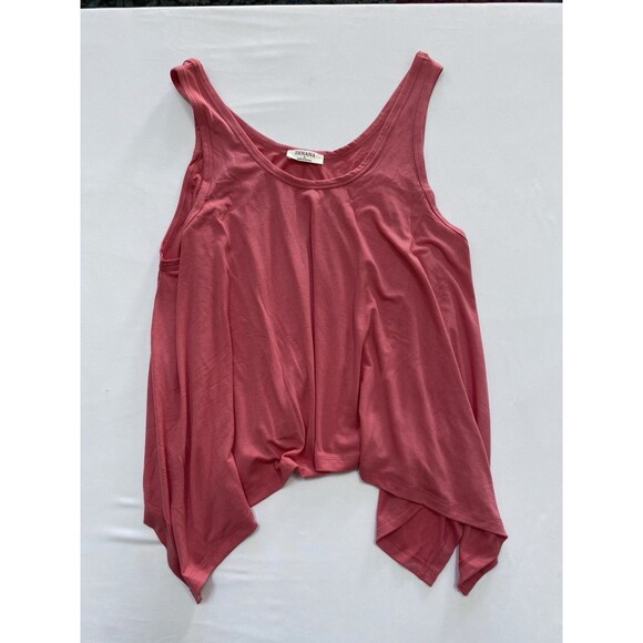 Zenana Tops - Zenana Coral Pink Asymmetrical Hem Flowy Tank Top Large NWOT